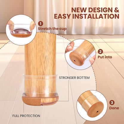 Silicone Chair Leg Protectors (Pack of 6)